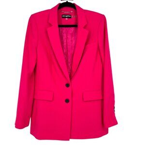 Karl Lagerfeld Bright Pink Blazer Jacket Two Button Size 10